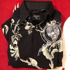 Fender graphic button down shirt Size: M